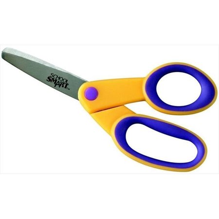 SCHOOL SMART School Smart 084837 Blunt Tip Kids Scissor; 5 In; Stainless Steel Blade; Soft Overmold Grip Plastic Handle 84837